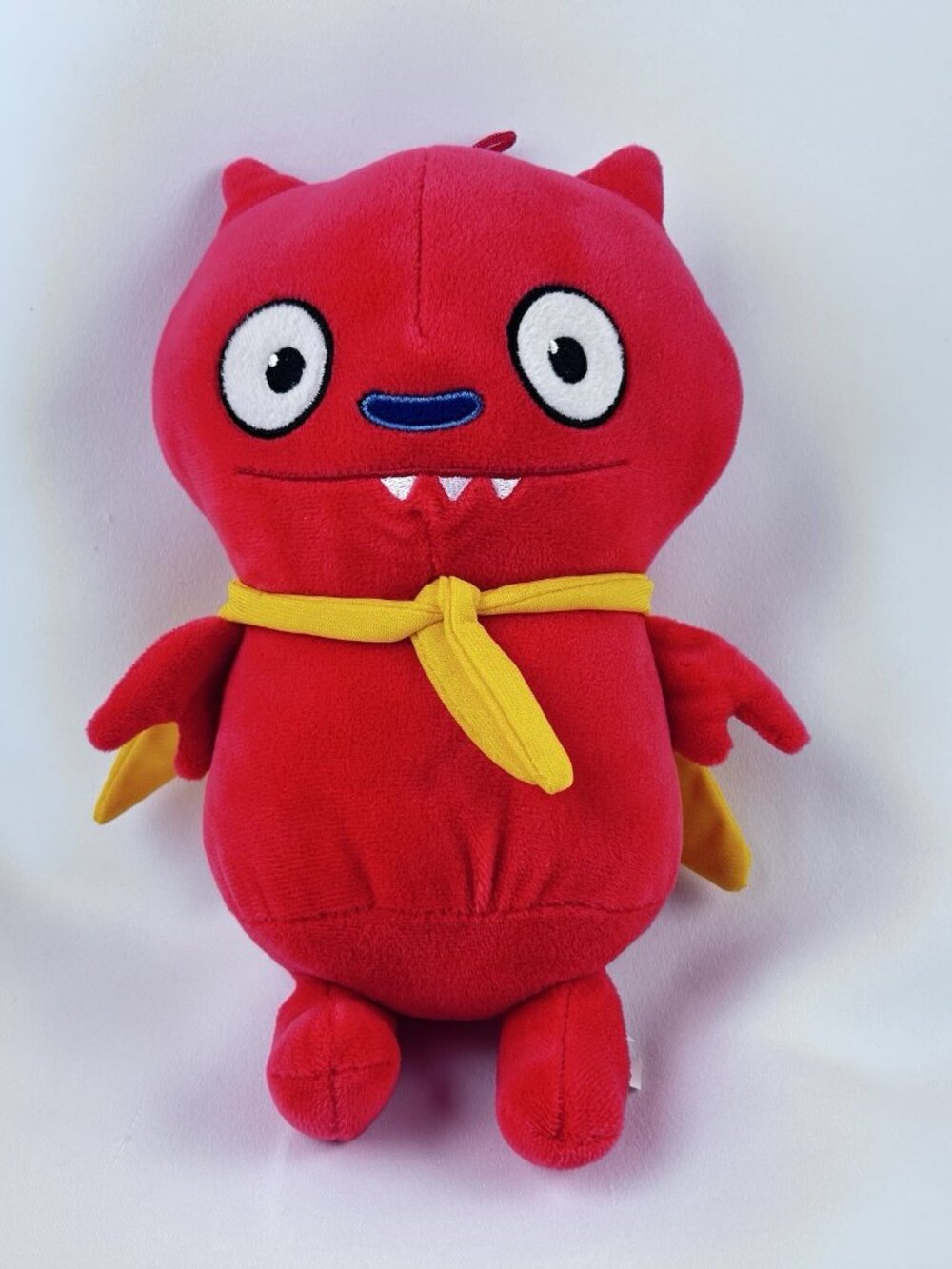 Ugly Dolls Lucky Bat Plush Stuffed Toy 2019 Red Body Yellow Cape 12"